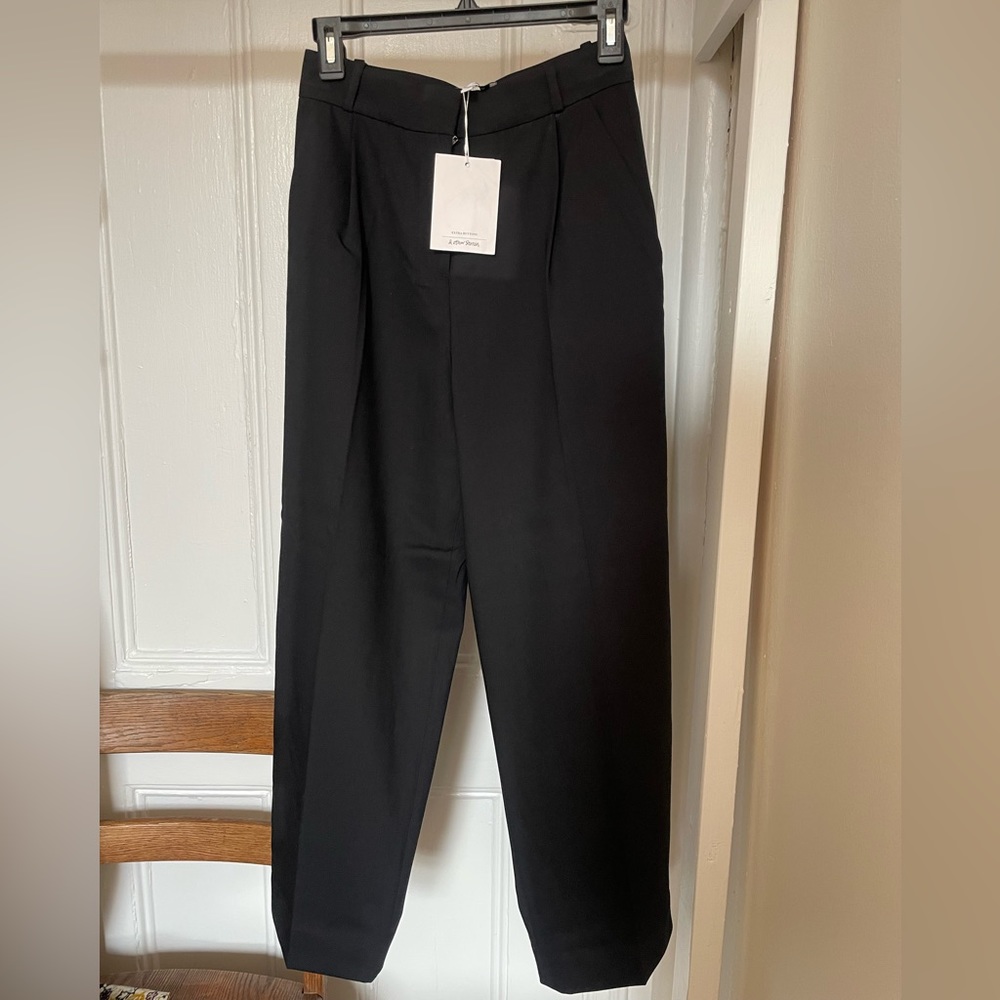 & Other Stories black cropped dress pants trousers